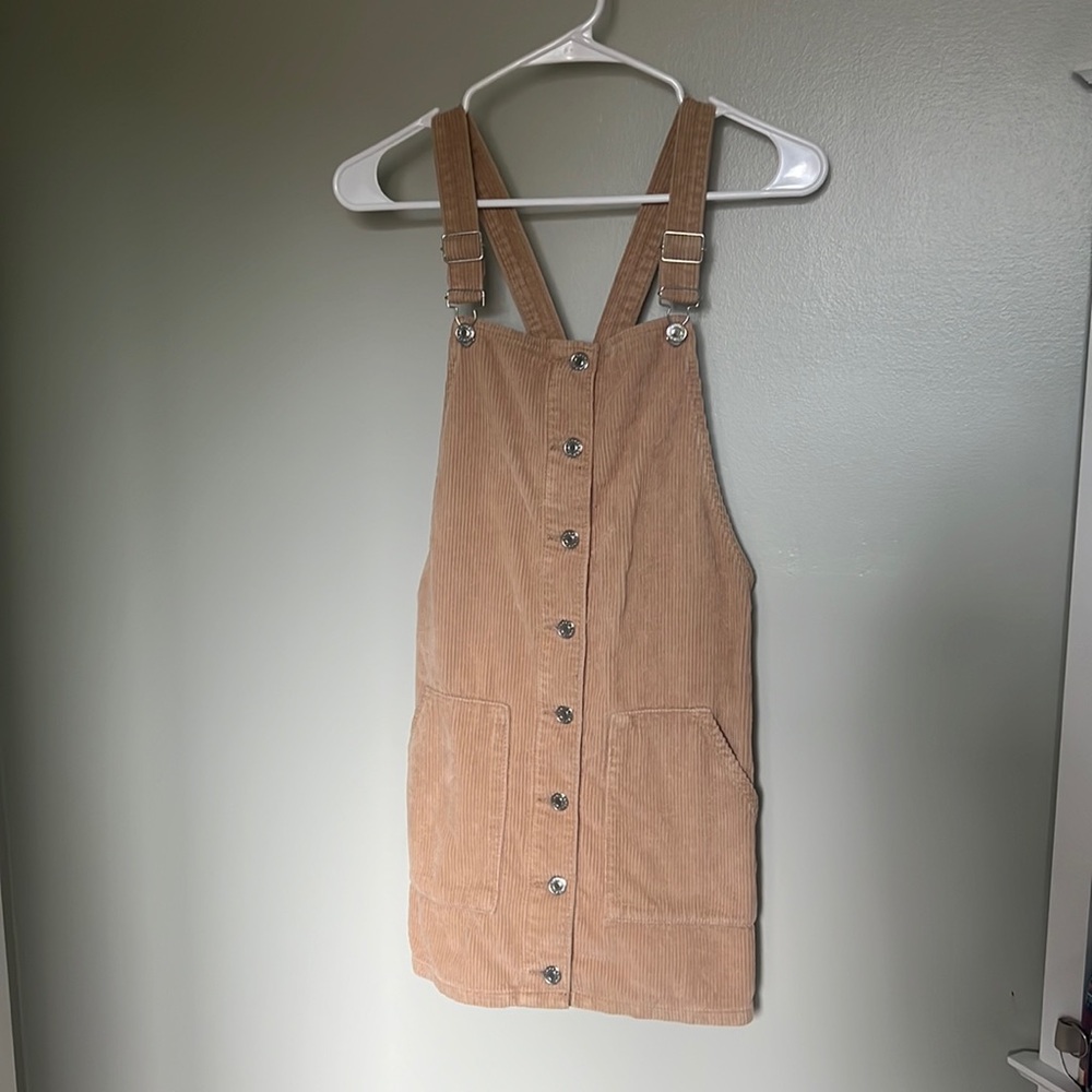 Topshop Corduroy Pinafore Dress